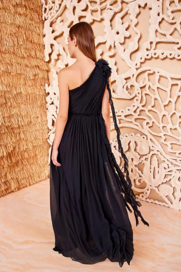 Adona Gown Noir Women Ulla Johnson Dresses Adona Gown Noir Women Ulla Johnson Dresses