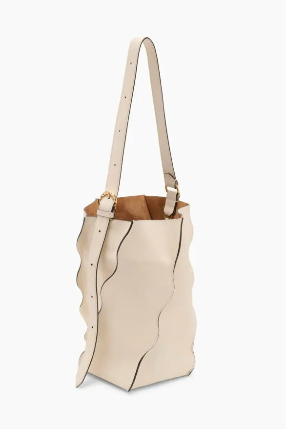 Adria Pleated Wave Bucket Alabaster Women Ulla Johnson Handbags Adria Pleated Wave Bucket Alabaster Women Ulla Johnson Handbags