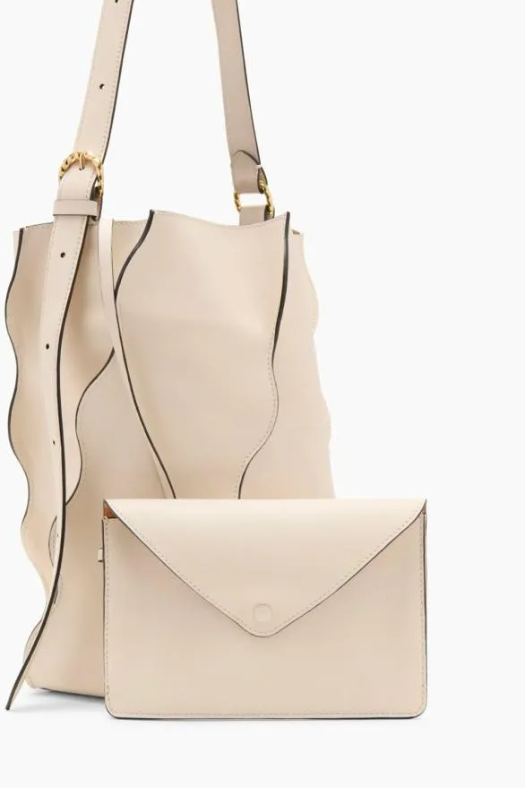 Adria Pleated Wave Bucket Alabaster Women Ulla Johnson Handbags Adria Pleated Wave Bucket Alabaster Women Ulla Johnson Handbags