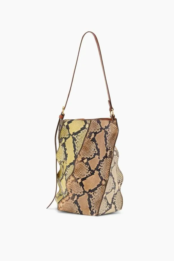 Adria Pleated Wave Bucket Mixte Python Women Ulla Johnson Handbags