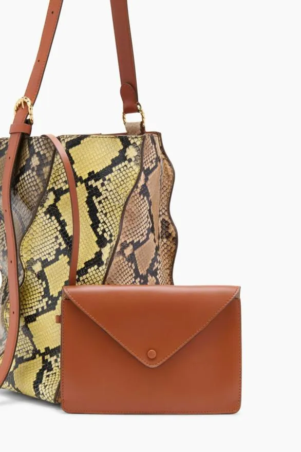 Adria Pleated Wave Bucket Mixte Python Women Ulla Johnson Handbags Adria Pleated Wave Bucket Mixte Python Women Ulla Johnson Handbags