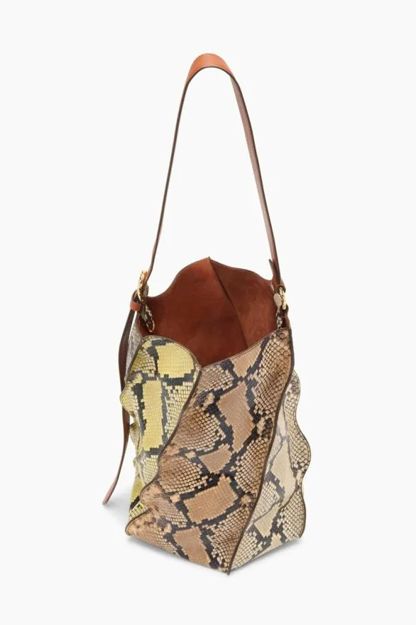 Adria Pleated Wave Bucket Mixte Python Women Ulla Johnson Handbags Adria Pleated Wave Bucket Mixte Python Women Ulla Johnson Handbags