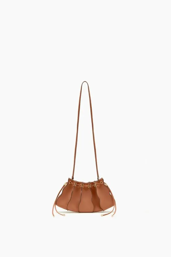 Adria Pleated Wave Clutch Pecan Brown Women Ulla Johnson Handbags