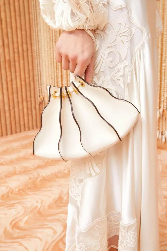 Adria Pleated Wave Mini Crossbody Cowrie Women Ulla Johnson Handbags Adria Pleated Wave Mini Crossbody Cowrie Women Ulla Johnson Handbags