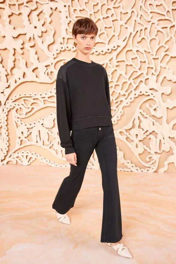 Ainsley Sweatshirt Noir Women Ulla Johnson Loungewear