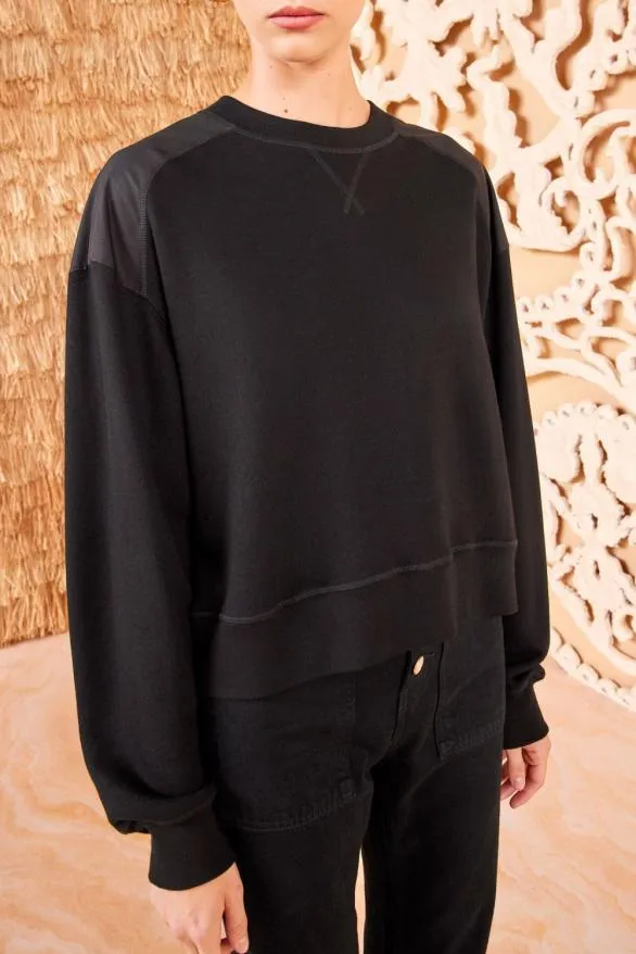 Ainsley Sweatshirt Noir Women Ulla Johnson Loungewear Ainsley Sweatshirt Noir Women Ulla Johnson Loungewear