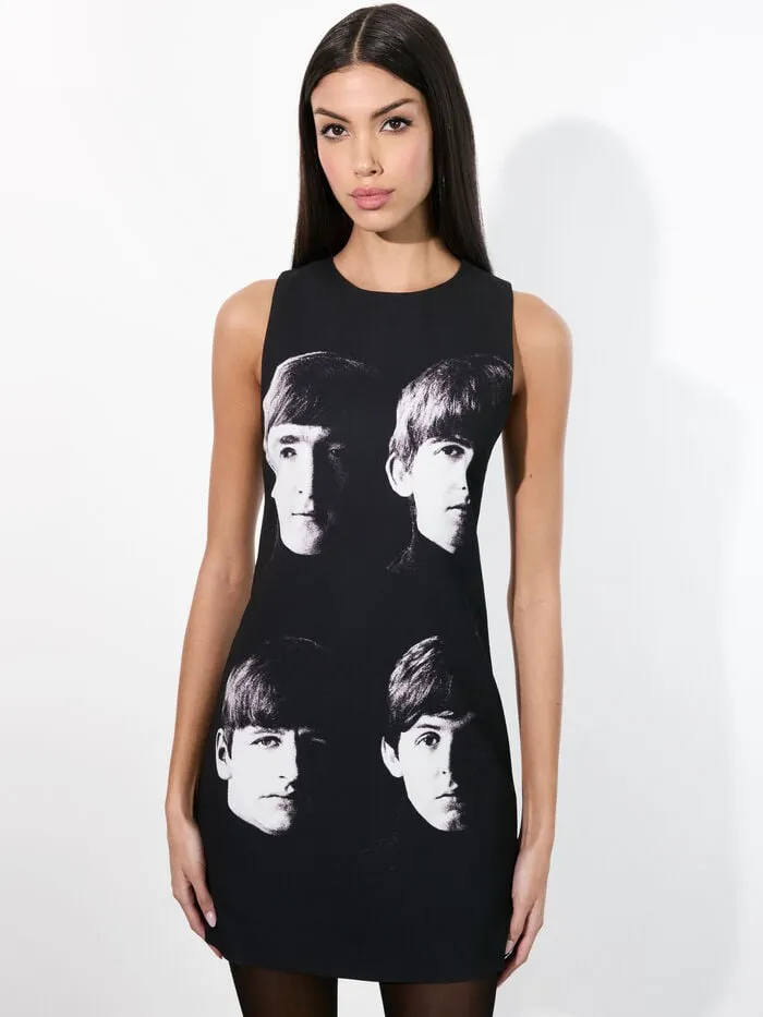 Alice Olivia DRESSES WOMEN AO X THE BEATLES CLYDE SHIFT DRESS Fab Four