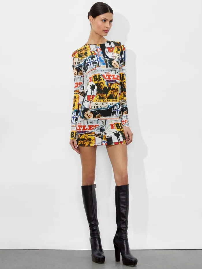 Alice Olivia DRESSES WOMEN AO X THE BEATLES DELORA MINI DRESS All Star Show