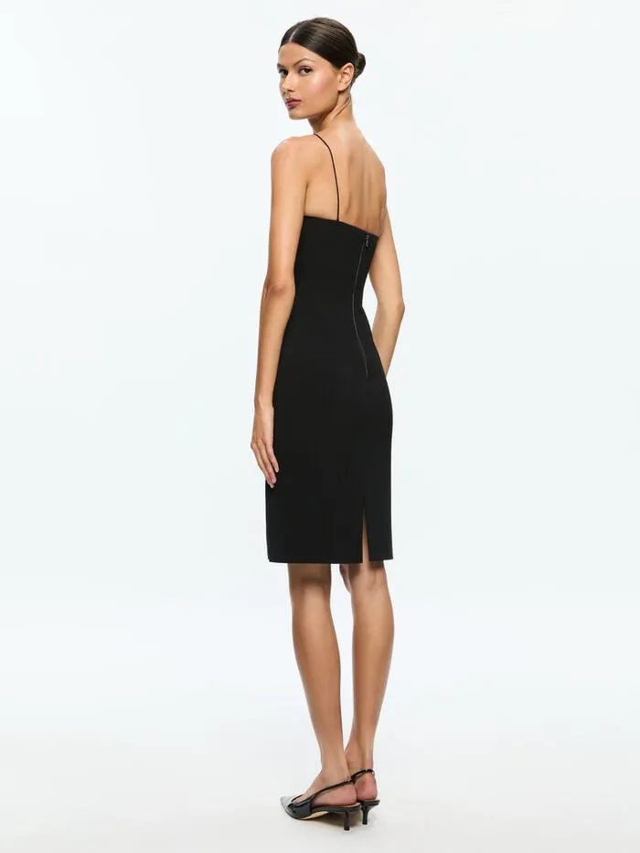 Alice Olivia DRESSES WOMEN ADA PEEKABOO DRESS Blackandoff White