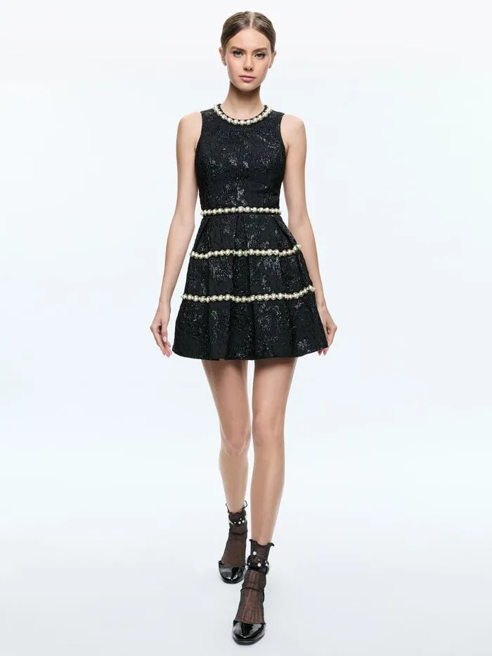 Alice Olivia DRESSES WOMEN ALISTAIR MINI GOWN Black