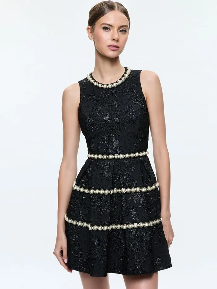 Alice Olivia DRESSES WOMEN ALISTAIR MINI GOWN Black