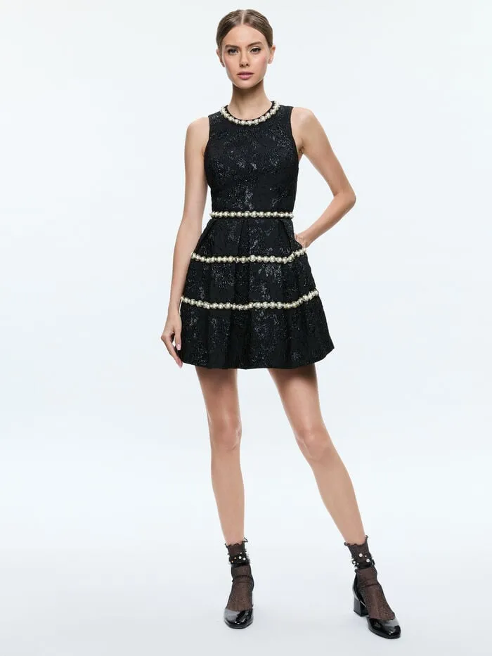 Alice Olivia DRESSES WOMEN ALISTAIR MINI GOWN Black