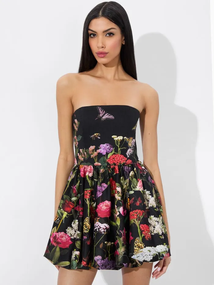 Alice Olivia DRESSES WOMEN ASHA BUBBLE HEM DRESS Secret Garden