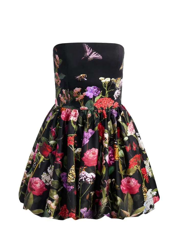 Alice Olivia DRESSES WOMEN ASHA BUBBLE HEM DRESS Secret Garden