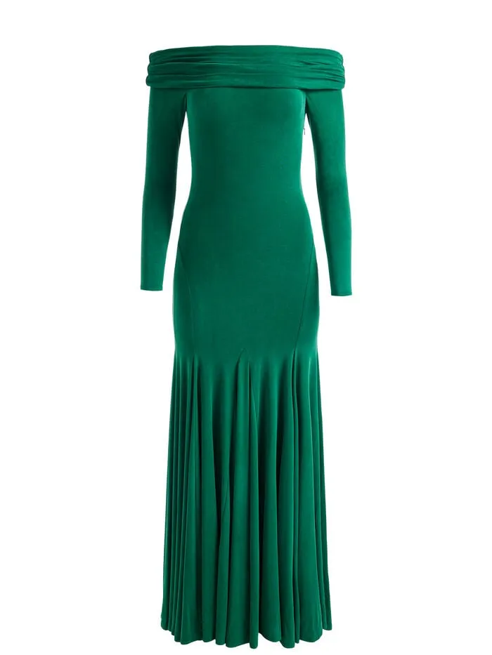 Alice Olivia DRESSES WOMEN AUGUSTA MAXI DRESS Forest Green