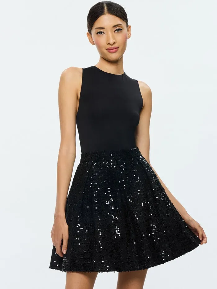 Alice Olivia DRESSES WOMEN CHARA MINI DRESS Black