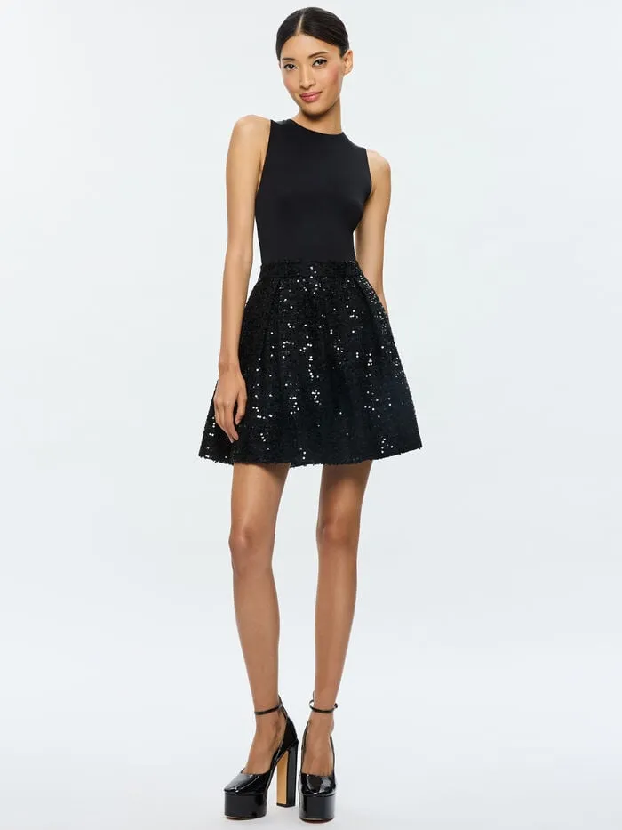 Alice Olivia DRESSES WOMEN CHARA MINI DRESS Black