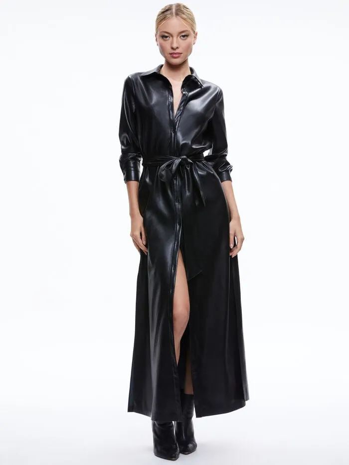 Alice Olivia DRESSES WOMEN CHASSIDY VEGAN DRESS Black