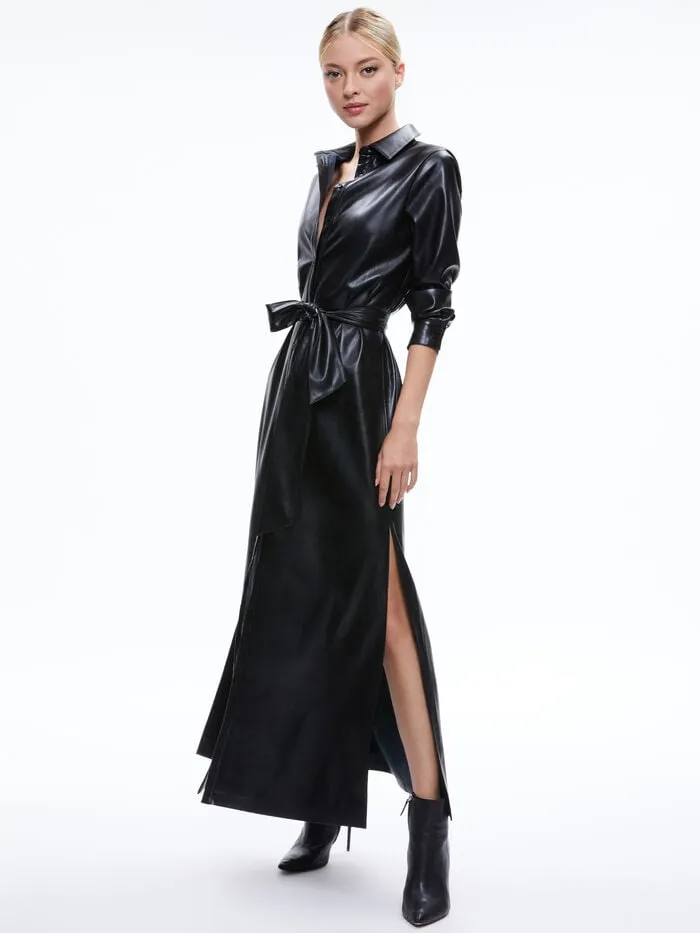 Alice Olivia DRESSES WOMEN CHASSIDY VEGAN DRESS Black