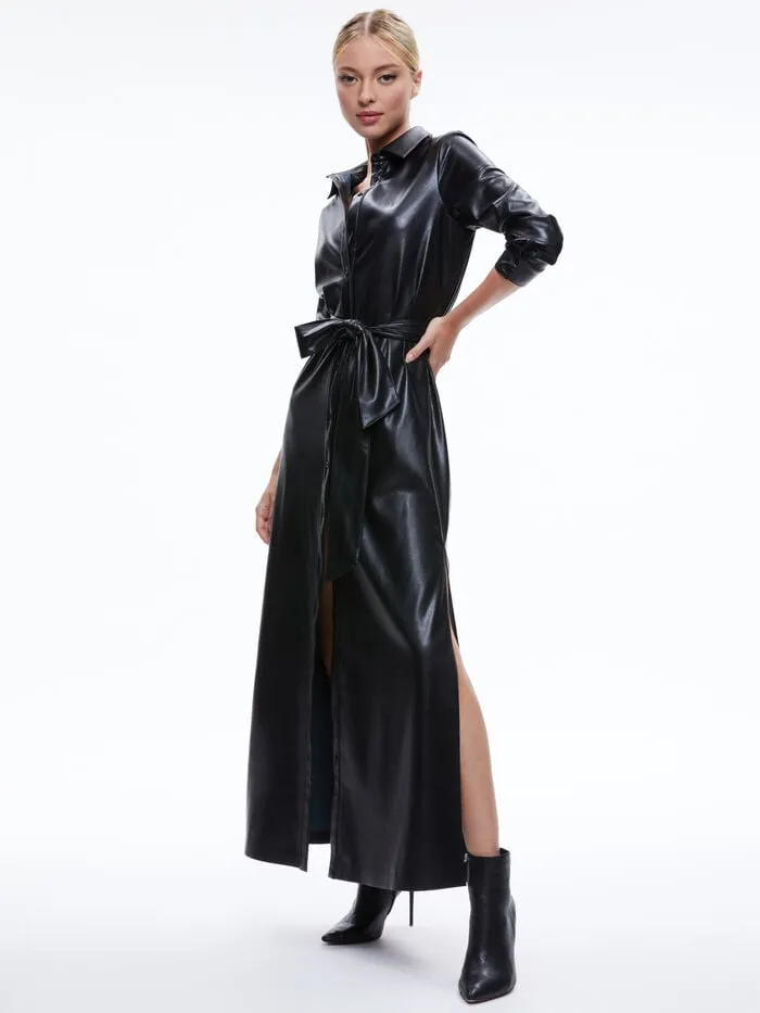 Alice Olivia DRESSES WOMEN CHASSIDY VEGAN DRESS Black
