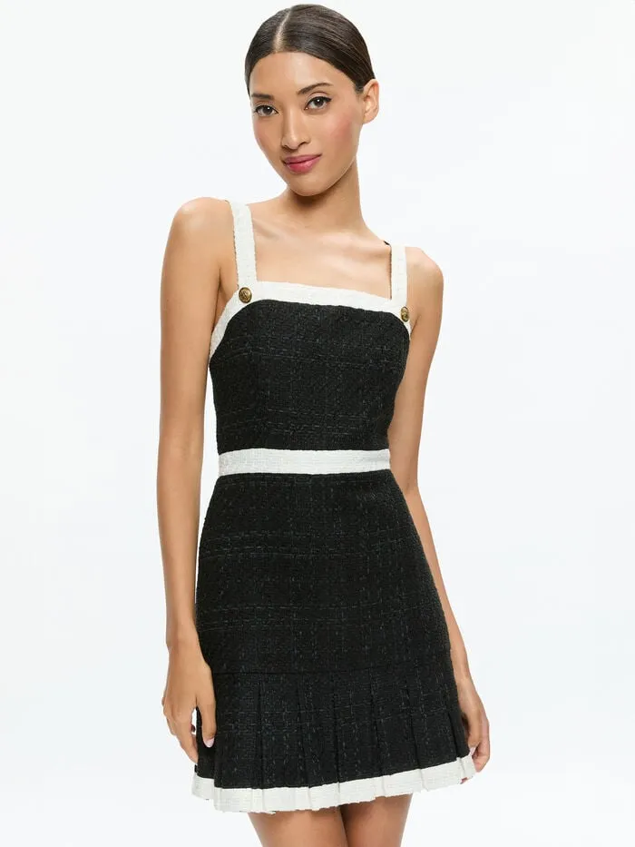 Alice Olivia DRESSES WOMEN CLARINE MINI DRESS Blackandoff White
