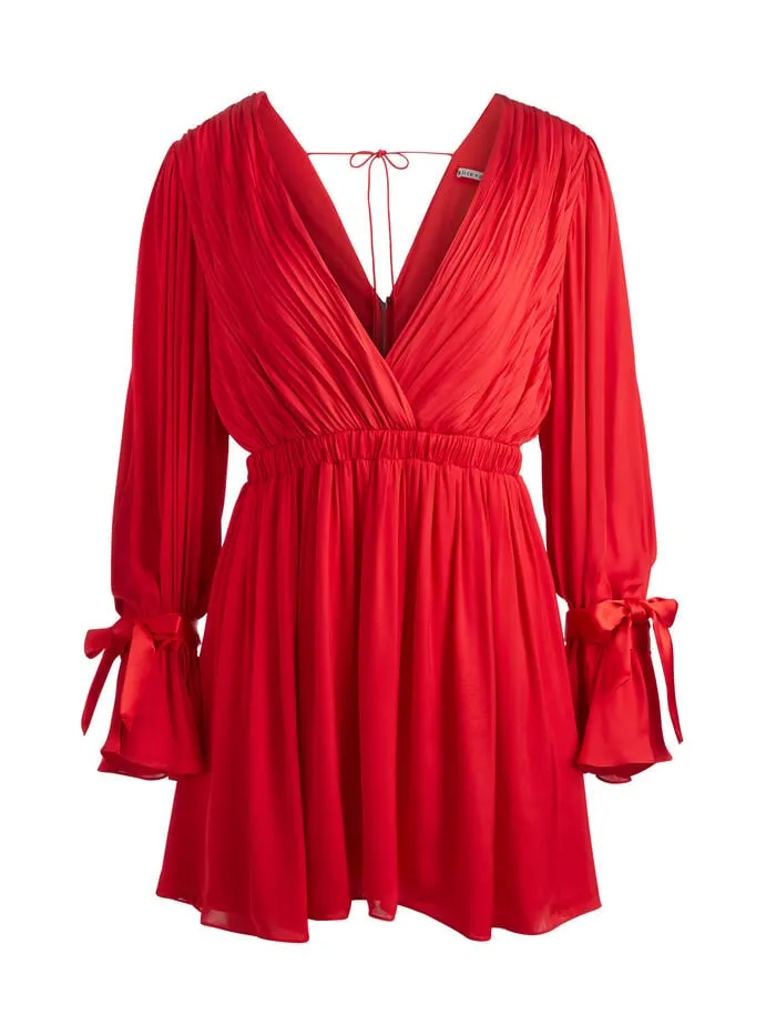 Alice Olivia DRESSES WOMEN CLARISSA MINI DRESS Bright Ruby