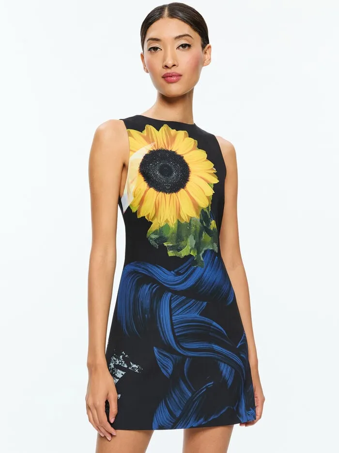 Alice Olivia DRESSES WOMEN CLYDE MINI DRESS Azalea Floral