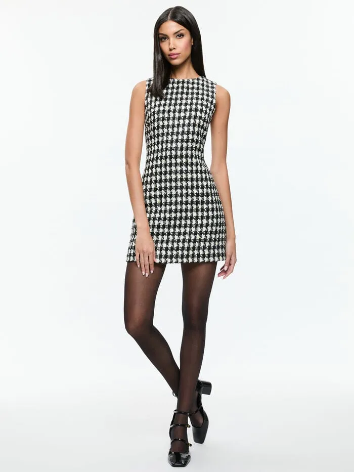 Alice Olivia DRESSES WOMEN CLYDE MINI DRESS Blackandwhite