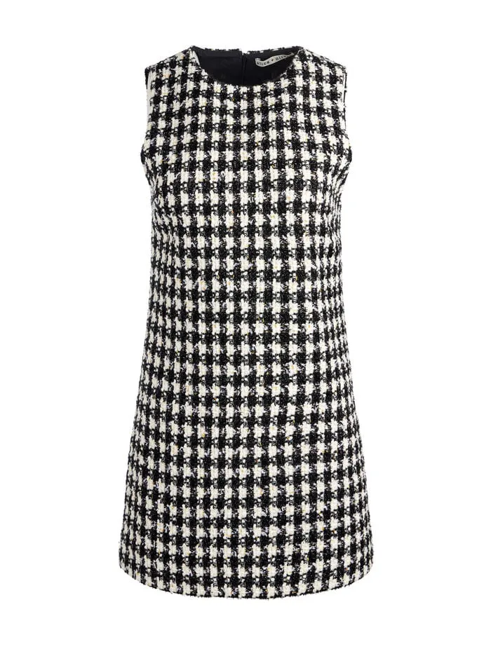Alice Olivia DRESSES WOMEN CLYDE MINI DRESS Blackandwhite