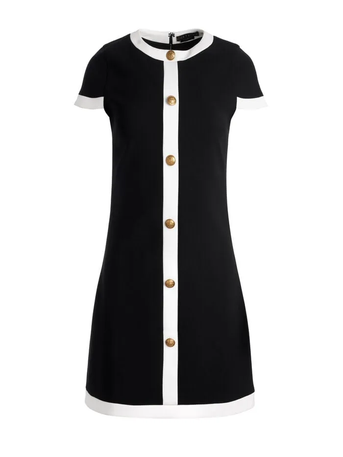 Alice Olivia DRESSES WOMEN COLEY MINI DRESS Blackandoff White