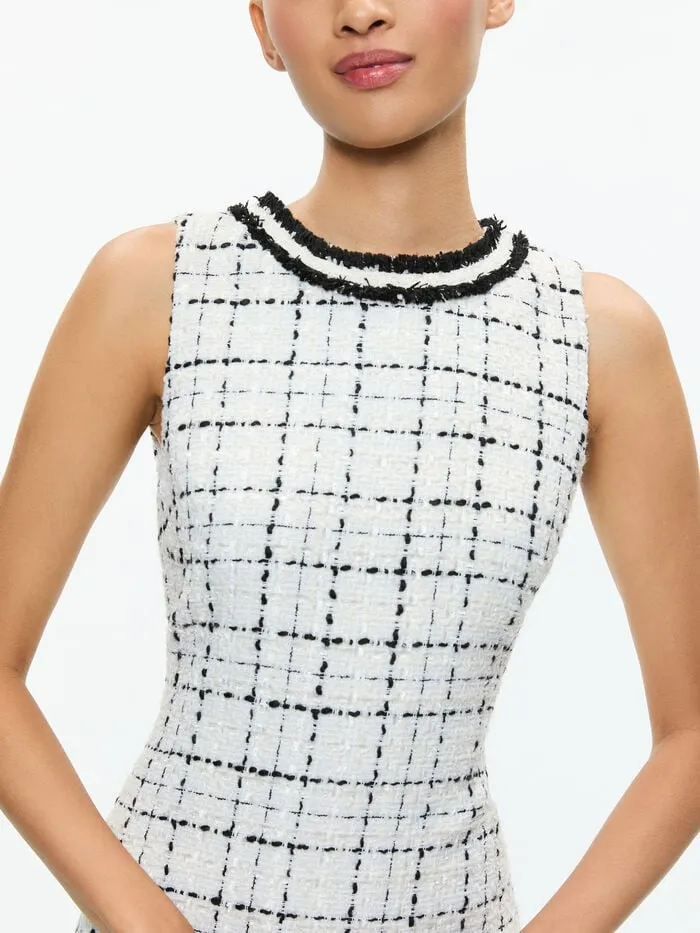 Alice Olivia DRESSES WOMEN COLEY MINI DRESS Off Whiteandblack