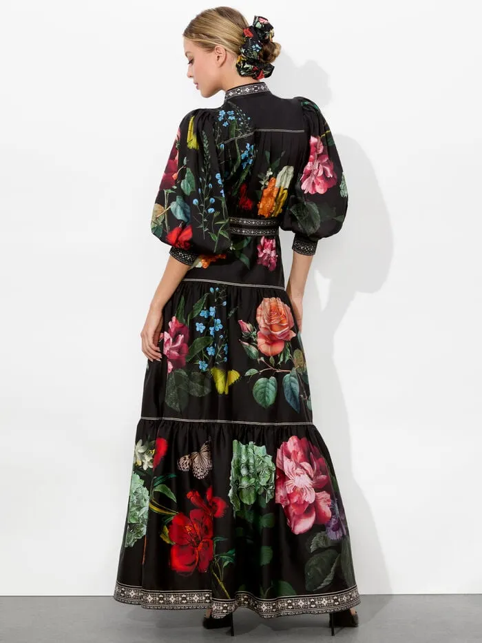Alice Olivia DRESSES WOMEN CORA MAXI SHIRT DRESS In The Wind Floral