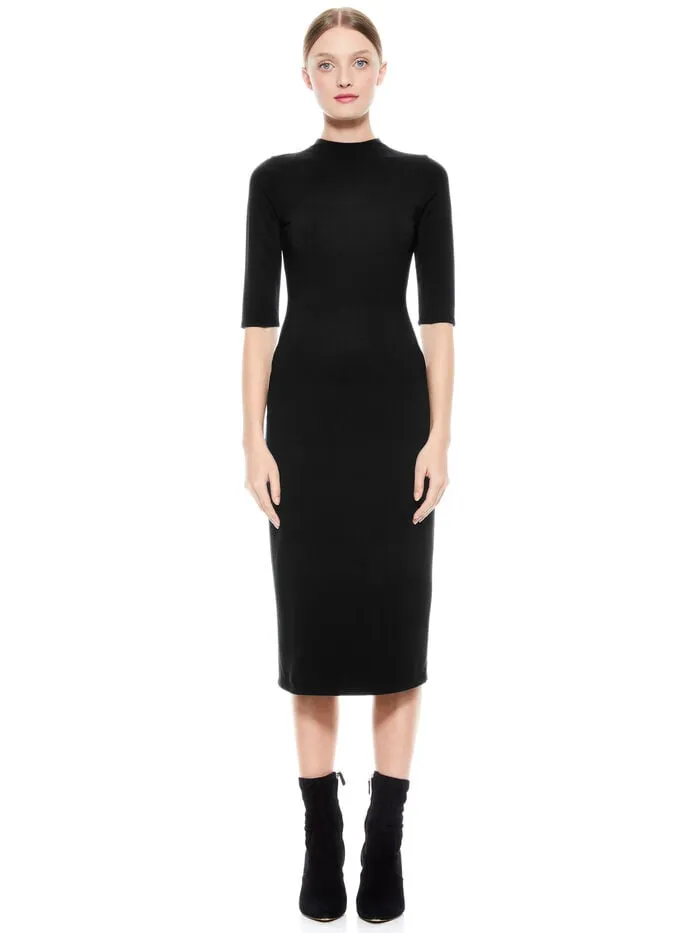 Alice Olivia DRESSES WOMEN DELORA MIDI DRESS Black