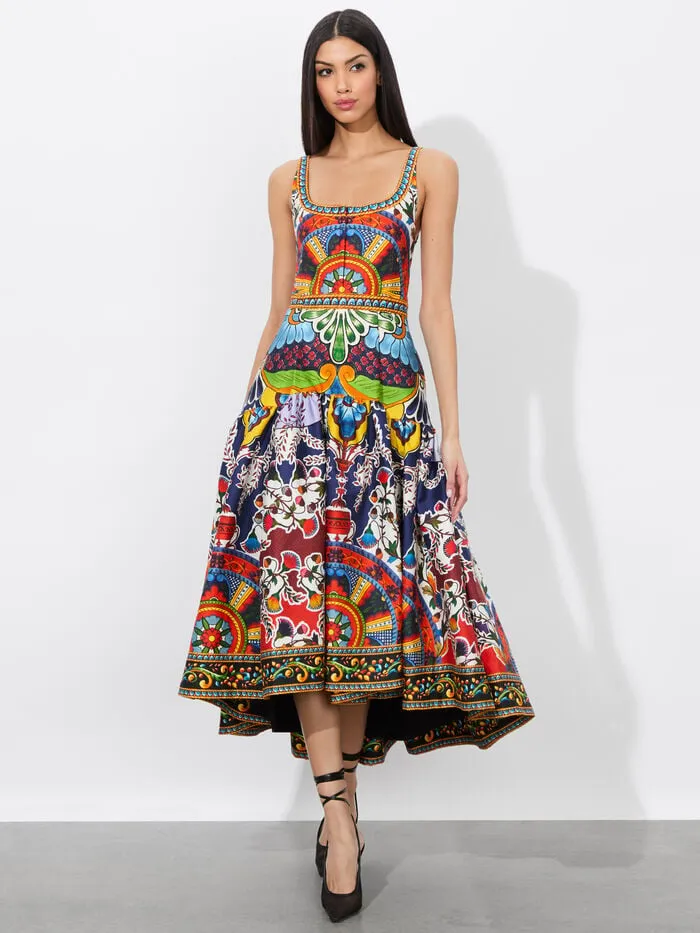 Alice Olivia DRESSES WOMEN DIANA STRUCTURED MIDI DRESS On The Road