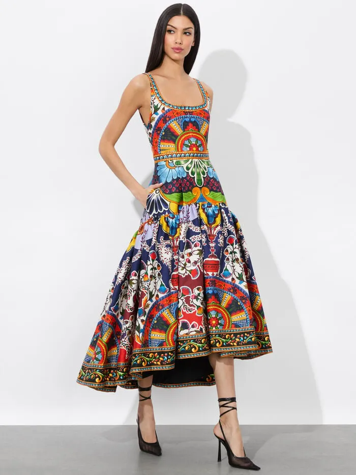 Alice Olivia DRESSES WOMEN DIANA STRUCTURED MIDI DRESS On The Road