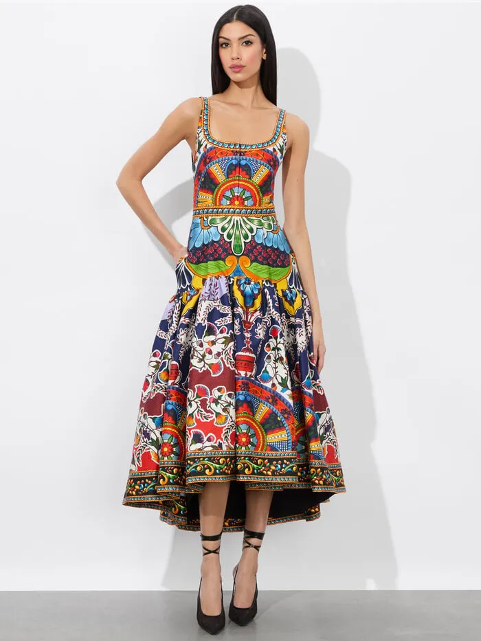 Alice Olivia DRESSES WOMEN DIANA STRUCTURED MIDI DRESS On The Road