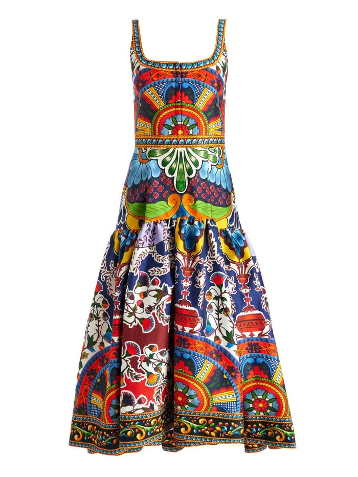 Alice Olivia DRESSES WOMEN DIANA STRUCTURED MIDI DRESS On The Road