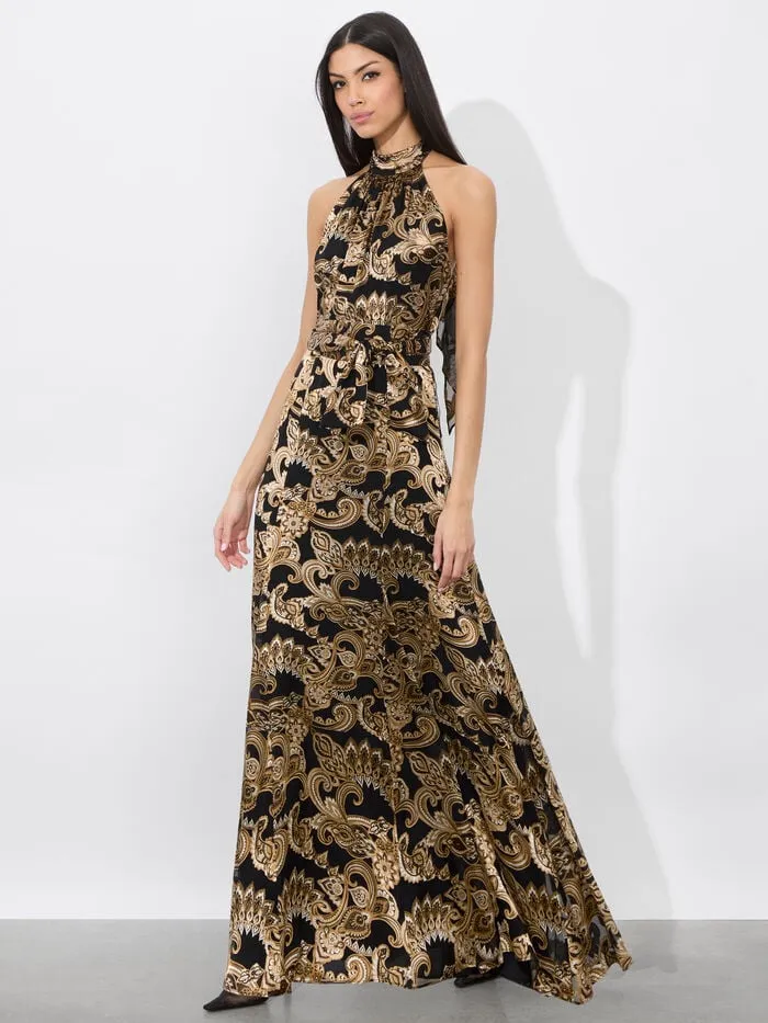 Alice Olivia DRESSES WOMEN DITA MAXI DRESS Spring Paisley Black