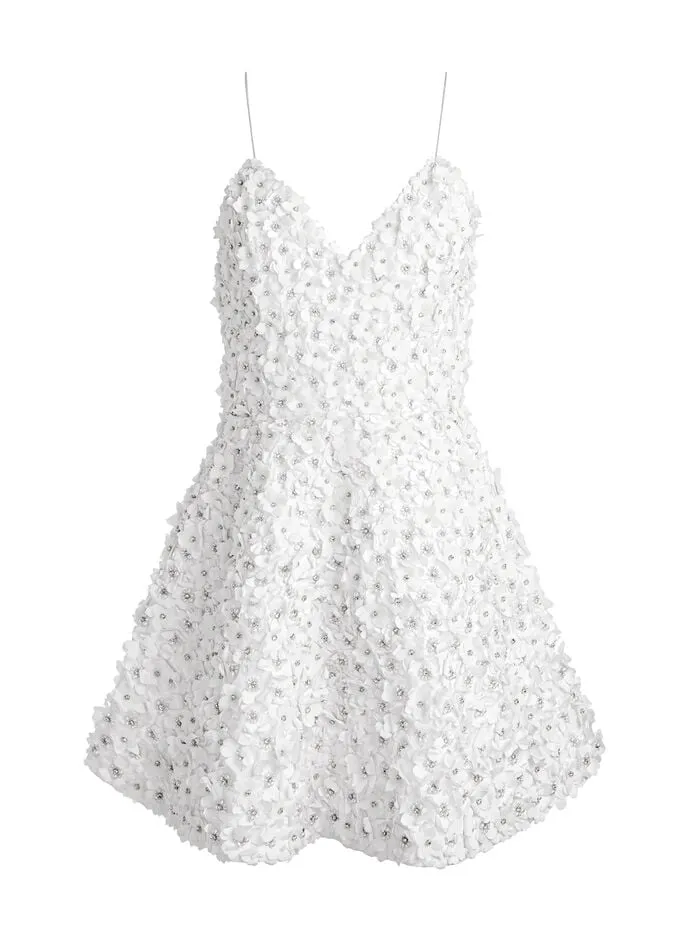 Alice Olivia DRESSES WOMEN DOMENICA EMBELLISHED MINI GOWN Off White