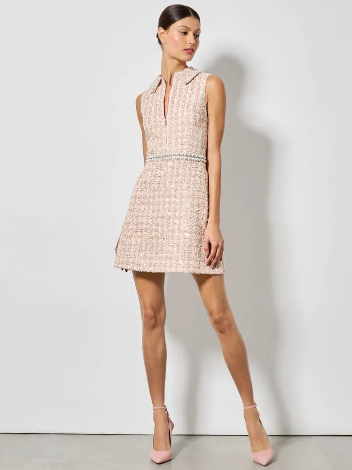 Alice Olivia DRESSES WOMEN ELLIS MINI DRESS Pearl Blush
