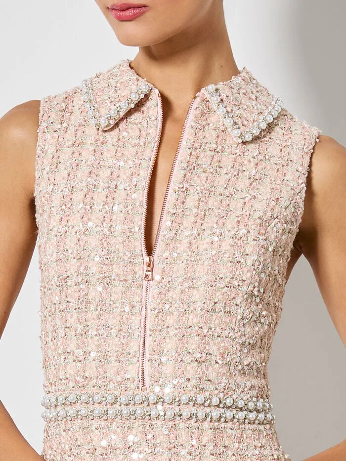 Alice Olivia DRESSES WOMEN ELLIS MINI DRESS Pearl Blush