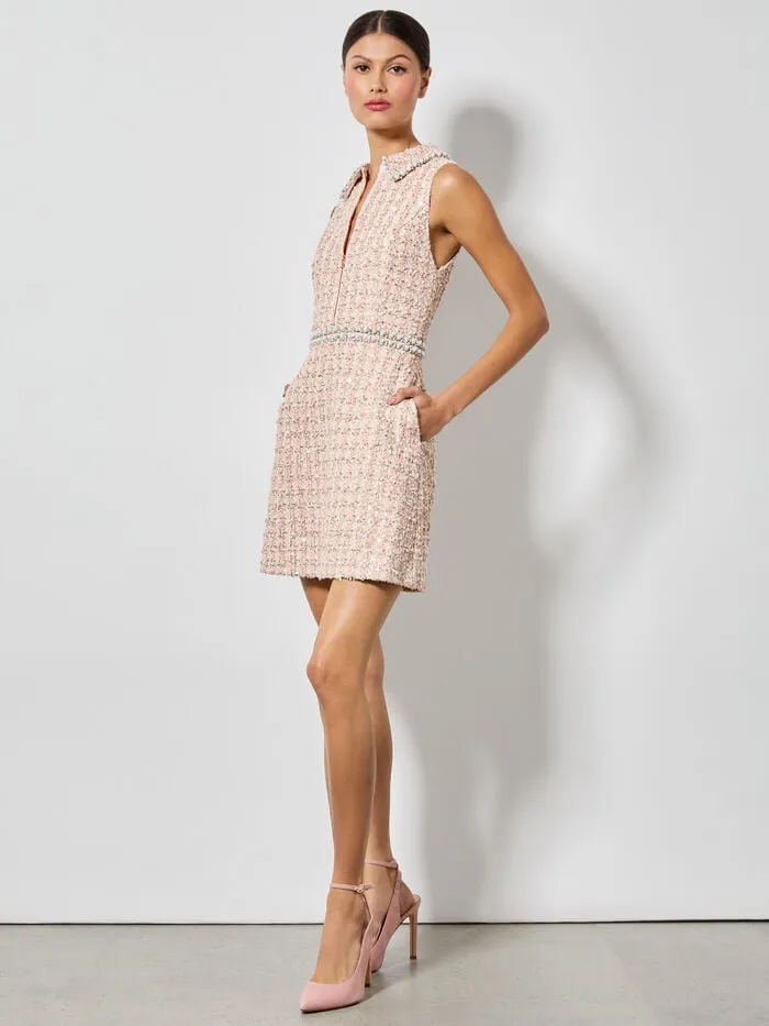 Alice Olivia DRESSES WOMEN ELLIS MINI DRESS Pearl Blush