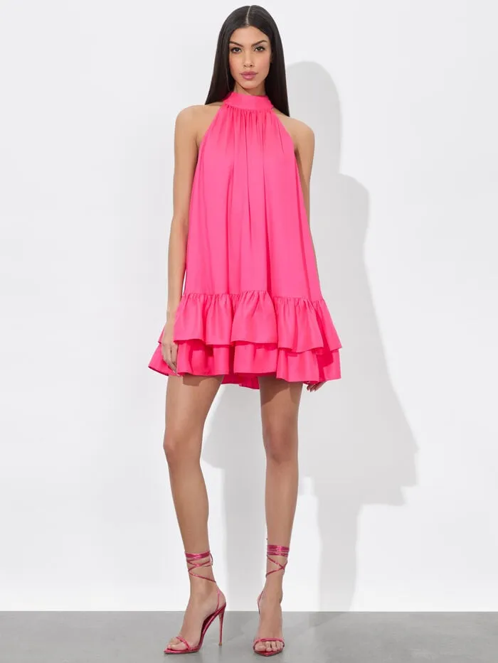 Alice Olivia DRESSES WOMEN ERNA MINI DRESS Wild Pink