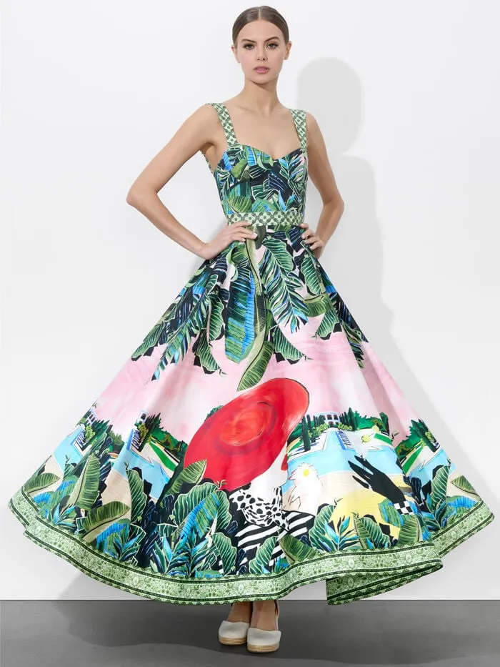 Alice Olivia DRESSES WOMEN FIA FIT AND FLARE DRESS Palm Beach