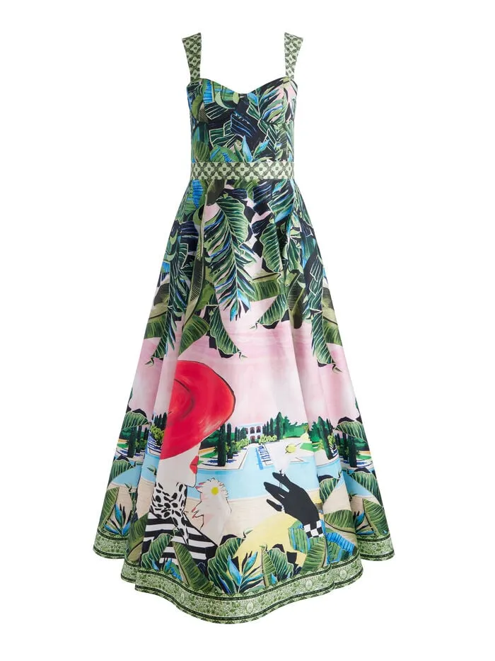 Alice Olivia DRESSES WOMEN FIA FIT AND FLARE DRESS Palm Beach