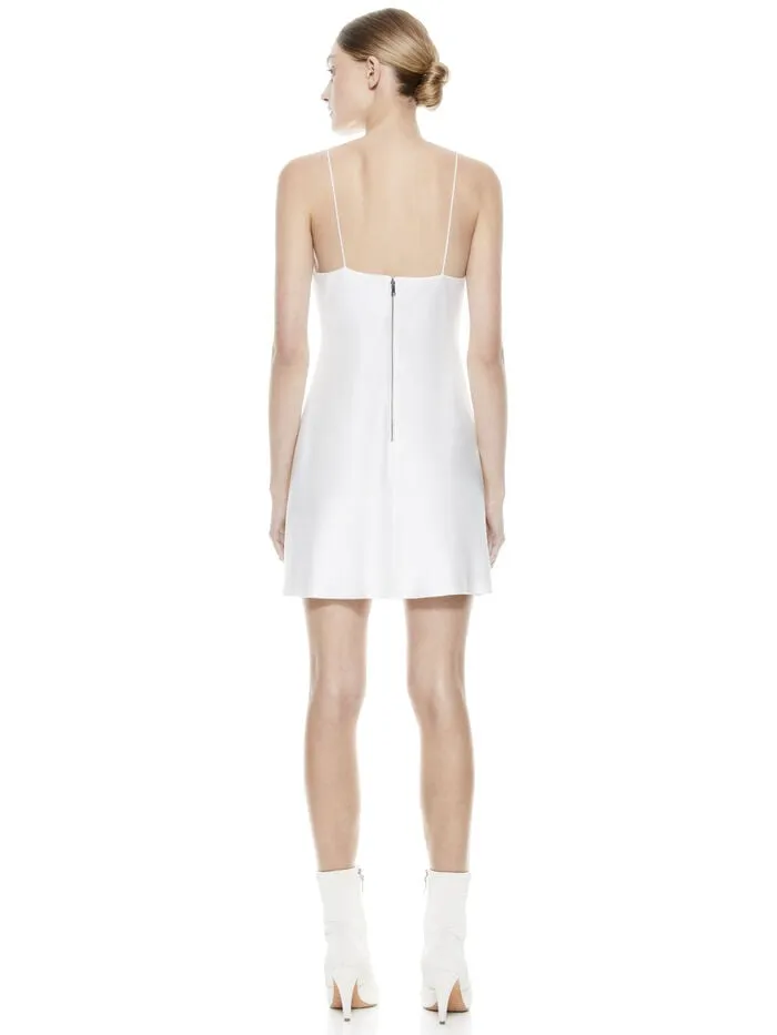 Alice Olivia DRESSES WOMEN HARMONY MINI SLIP DRESS Off White
