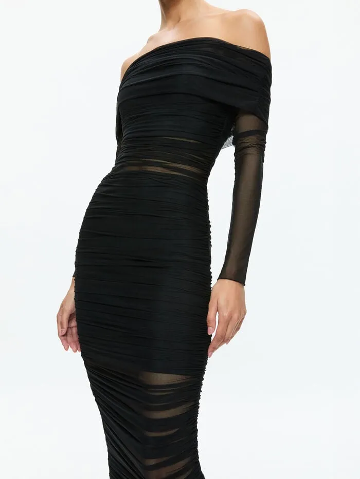 Alice Olivia DRESSES WOMEN ISADOLA MIDI DRESS Black