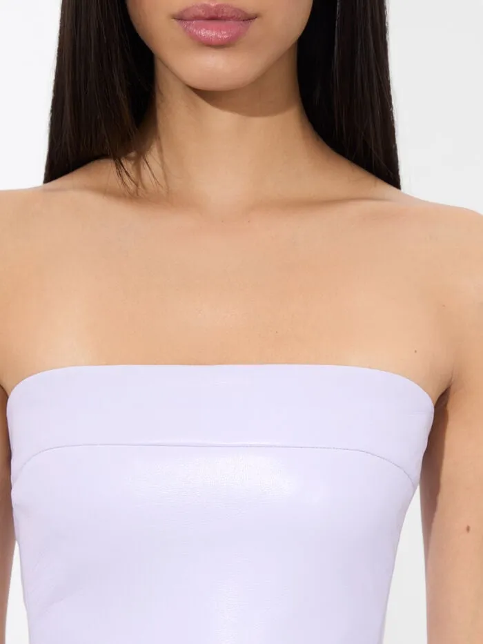 Alice Olivia DRESSES WOMEN KELLY VEGAN MINI DRESS Lilac