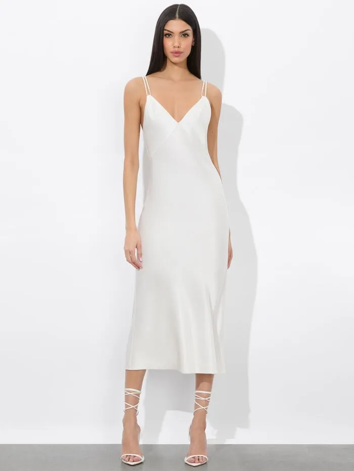 Alice Olivia DRESSES WOMEN KIRO SLIP DRESS Off White