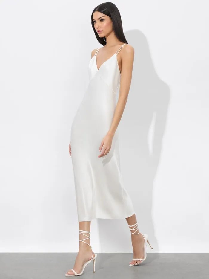 Alice Olivia DRESSES WOMEN KIRO SLIP DRESS Off White